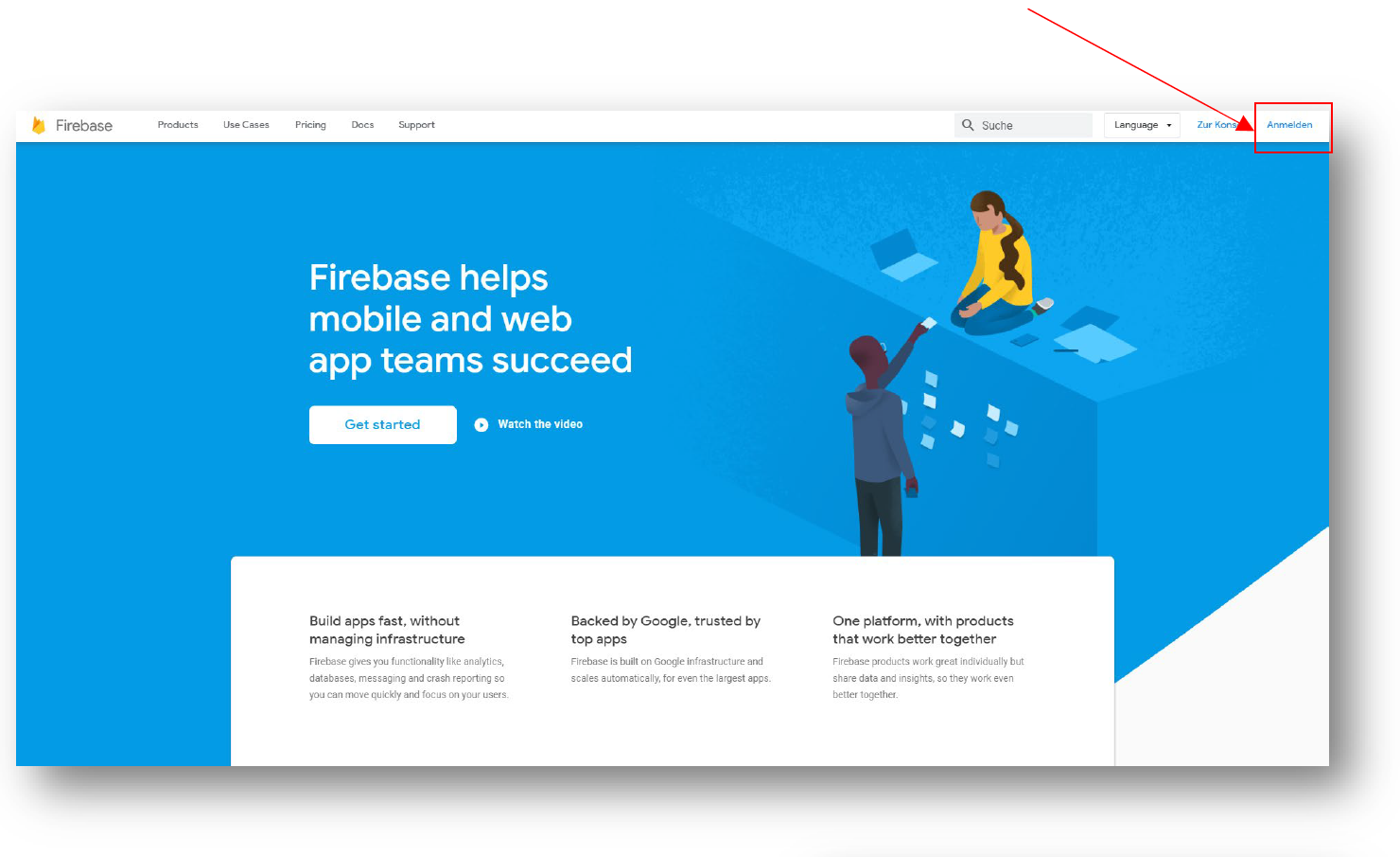 firebase login